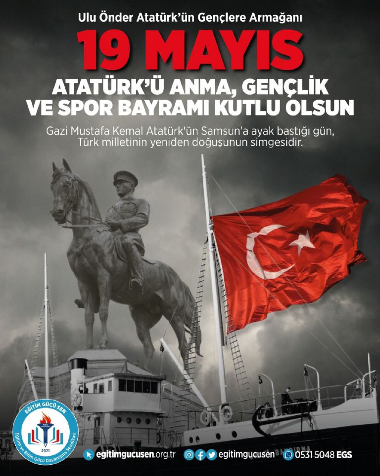 19 MAYIS GENÇLİK VE SPOR BAYRAMINIZ KUTLU OLSUN