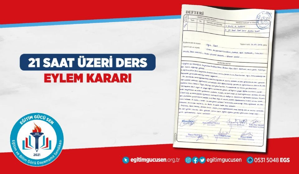 2026-2027 21 Saat Üzeri Ders Eylem Kararı