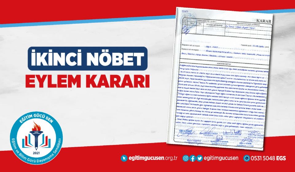 2026-2027 İkinci Nöbet Eylem Kararı