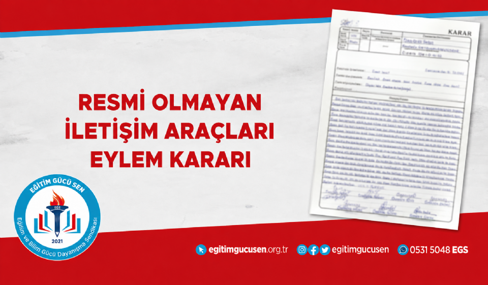 2026-2027 Resmi Olmayan İletişim Kanalları Eylem Kararı 2026-2027 Resmi Olmayan İletişim Kanalları Eylem Kararı