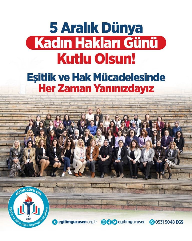 5 Aralık Dünya Kadınlar Günü Kutlu Olsun