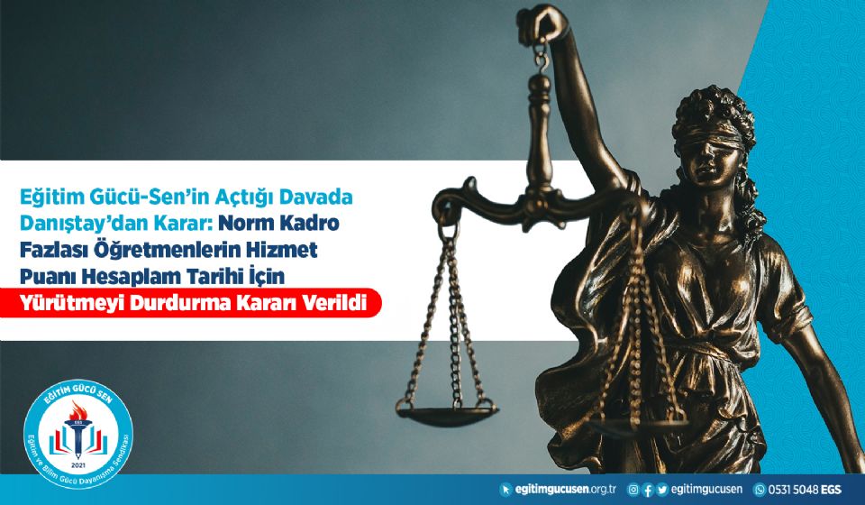 Açtığımız Davada Danıştay’dan Yürütmenin Durdurulması Kararı