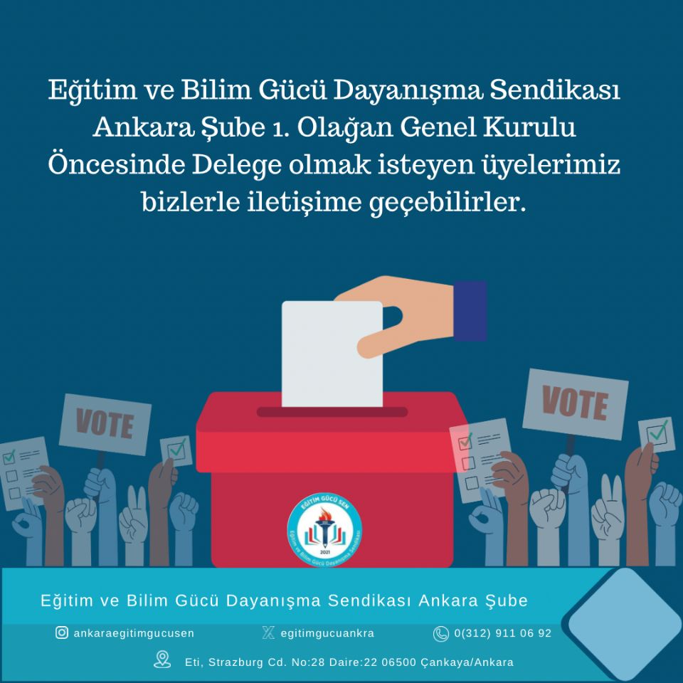 Ankara Şube Delegelerinin Belirlenmesi