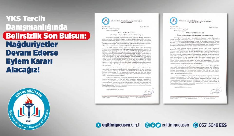 YKS Tercih Danışmanlığında Belirsizlik Son Bulsun: Mağduriyetler Devam Ederse Eylem Kararı Alacağız!