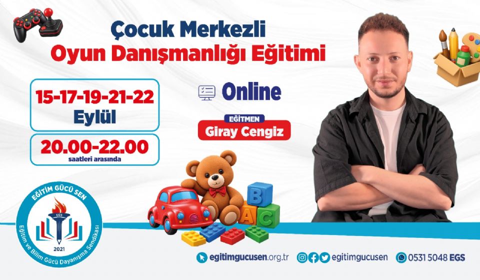 Çocuk Merkezli Oyun Danışmanlığı Eğitimi Başvuruları Başladı!