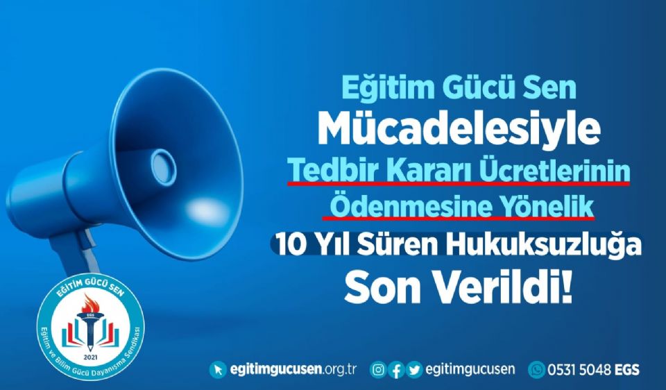 Danışmanlık Ücretlerinde 10 Yıl Süren Hukuksuzluğa Eğitim Gücü-Sen Son Verdi