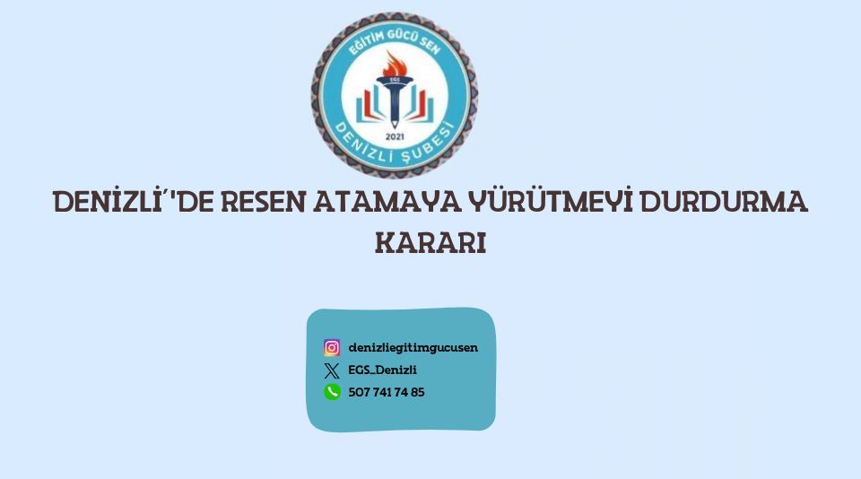 Denizli'de Resen Atamaya Yürütmeyi Durdurma Kararı