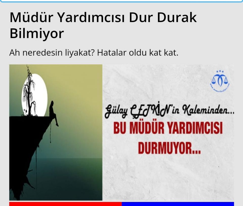 Durmuyor Bu Müdür Yardımcısı Yaaa Durmuyor Bu Müdür Yardımcısı Yaaa