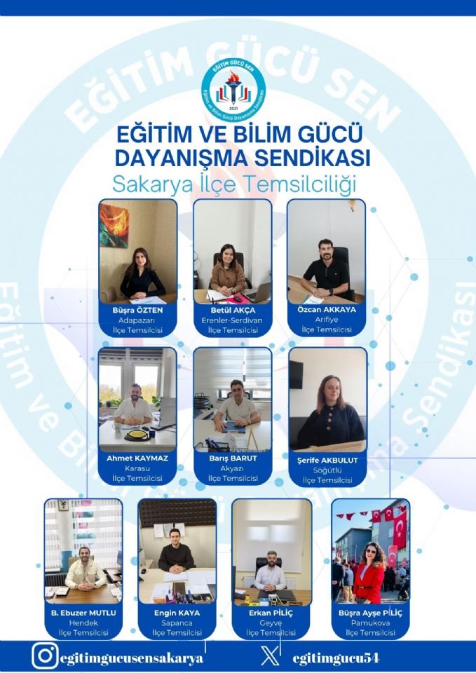 Eğitim Gücü Sen İlçe Temsilciliği Ağı