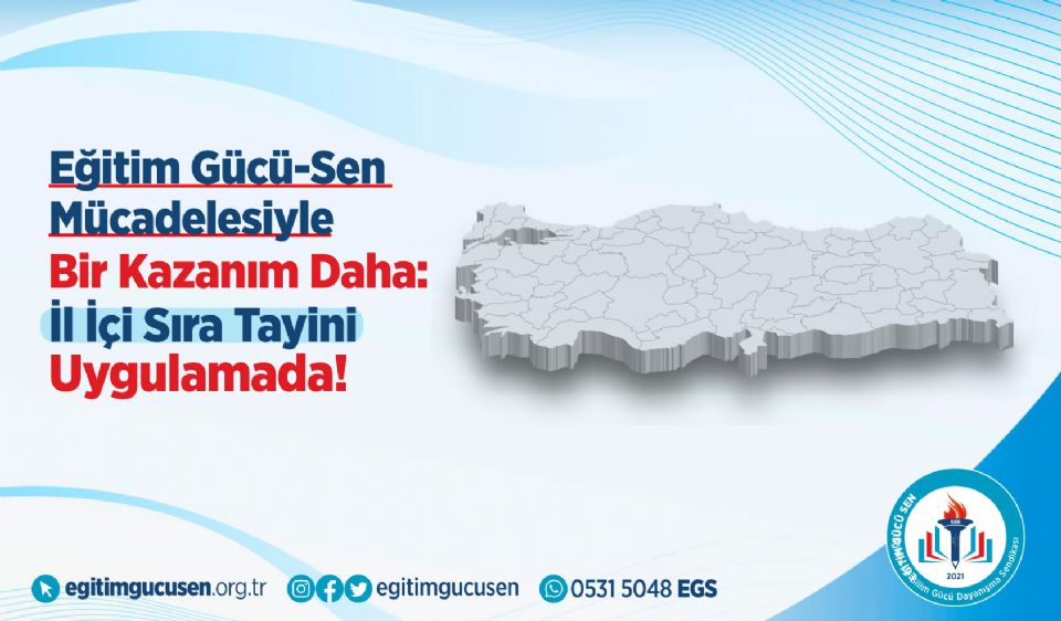 İl İçi Sıra Tayini Uygulamada!
