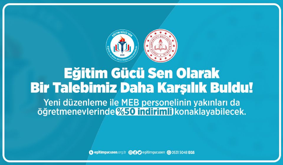 Eğitim Gücü Sen Olarak Bir Talebimiz Daha Karşılık Buldu!