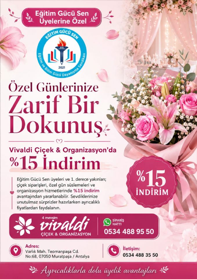Eğitim Gücü Sen Üyelerine Özel Güzel Bir Anlaşma Daha! Eğitim Gücü Sen Üyelerine Özel Güzel Bir Anlaşma Daha!