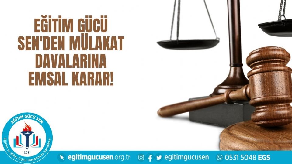 Sendikamızdan Mülakat Davalarına Emsal Karar!