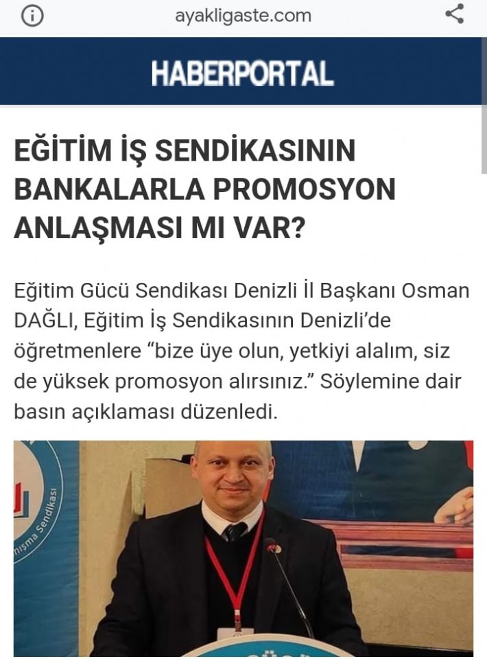 Eğitim İş Sendikasının Bankalarla Promosyon Anlaşması Mı Var? Eğitim İş Sendikasının Bankalarla Promosyon Anlaşması Mı Var?