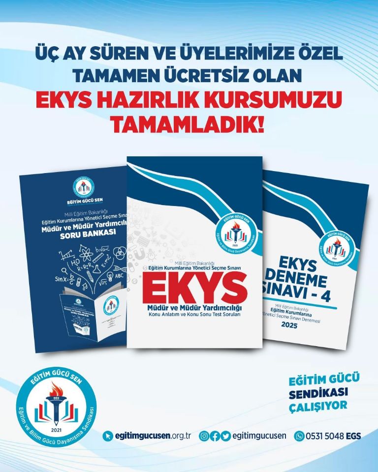 Eğitim Kurumlarına Yönetici Seçme Sınavı (EKYS) Hazırlık Kursu