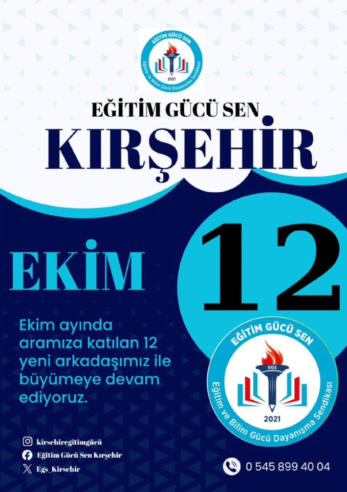 Ekim Ayında Aramıza 12 Arkadaşımız Katıldı