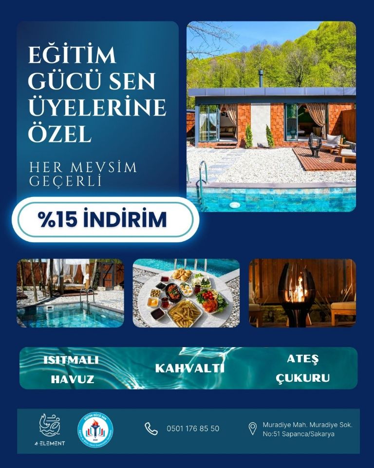 Four Element Sapanca ile Üyelerimize Özel İndirim Anlaşması İmzaladık!