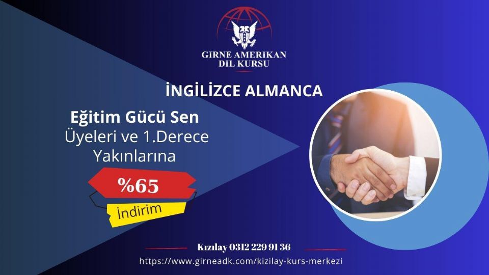 Girne Amerikan Dil Kursu İle Üyelerimiz İçin İndirim Anlaşması İmzaladık