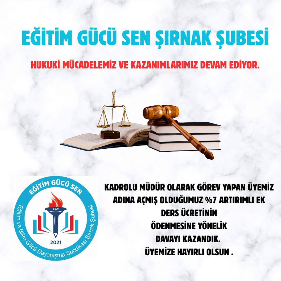 Hukuki Mücadelemiz ve Kazanımlarımız Devam Ediyor