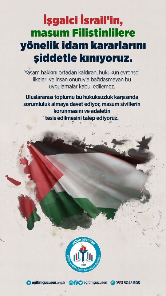 İşgalci İsrail’in, Filistinli Masum Siviller Hakkında Aldığı İdam Kararları
