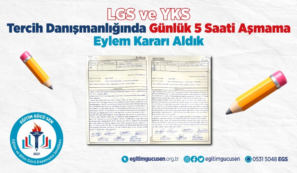 LGS Ve YKS Tercih Danışmanlığında Günlük 5 Saati Aşmama Eylem Kararı Aldık! LGS Ve YKS Tercih Danışmanlığında Günlük 5 Saati Aşmama Eylem Kararı Aldık!