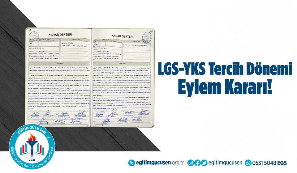 Lgs-yks Tercih Dönemi Eylem Kararı