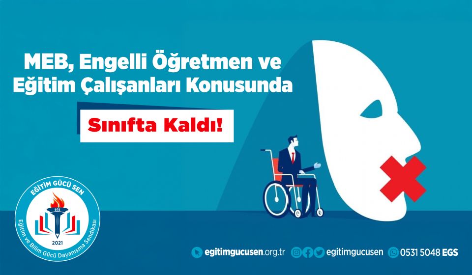 MEB, Engelli Öğretmen Ve Eğitim Çalışanları Konusunda Sınıfta Kaldı! MEB, Engelli Öğretmen Ve Eğitim Çalışanları Konusunda Sınıfta Kaldı!