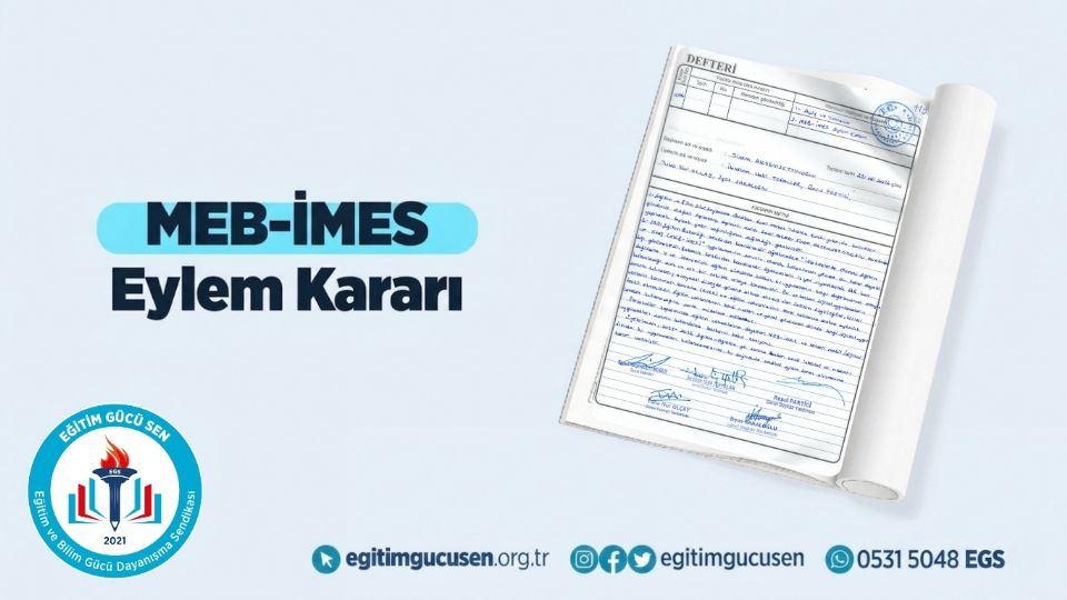 MEB-İMES Eylem Kararı