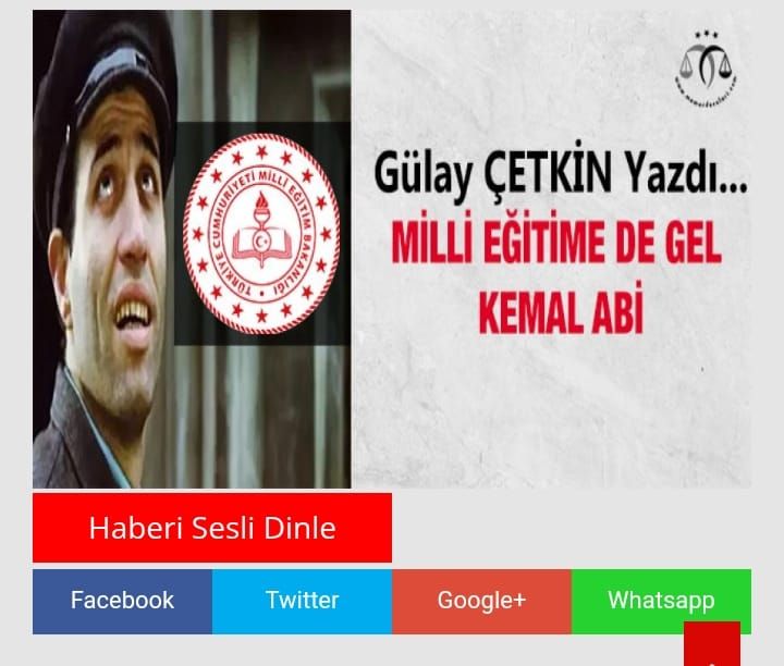 Milli Eğitime De Gel Kemal Abi Milli Eğitime De Gel Kemal Abi