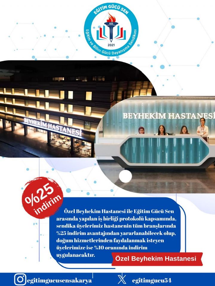 Özel Beyhekim Hastanesi İle İndirim Anlaşması