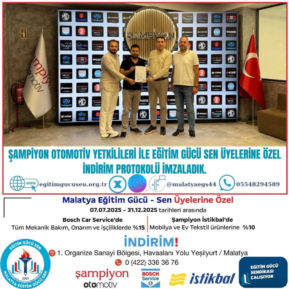 Şampiyon Otomotiv Ve Şampiyon Grup Mağazalarıyla Üyelerimize Özel İndirim Protokolü İmzalandı. Şampiyon Otomotiv Ve Şampiyon Grup Mağazalarıyla Üyelerimize Özel İndirim Protokolü İmzalandı.