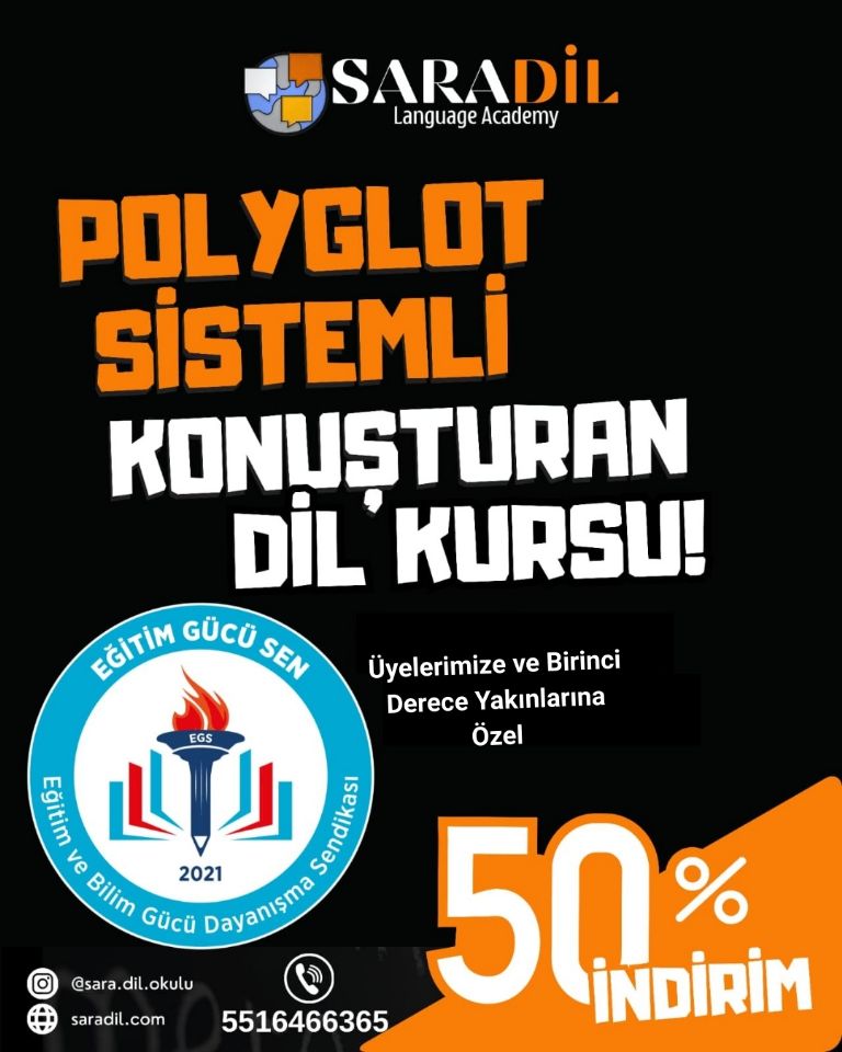 Sara Dil Kursu ile Üyelerimize Özel İndirim Protokolü İmzaladık!