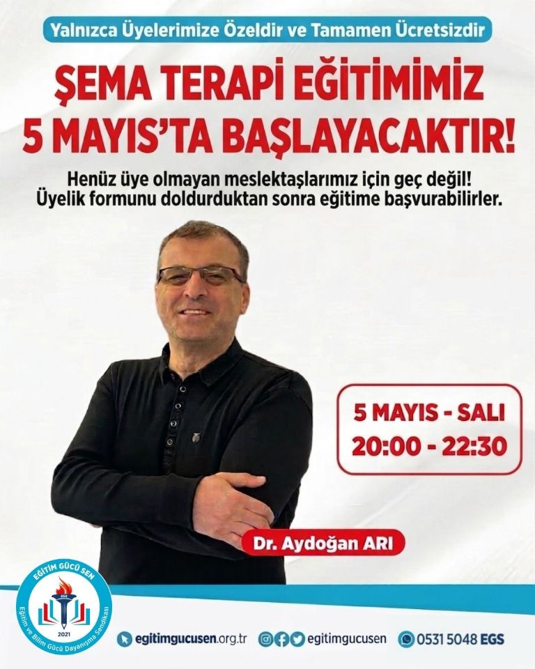 Şema Terapi Eğitimimiz 5 Mayısta Başlıyor!
