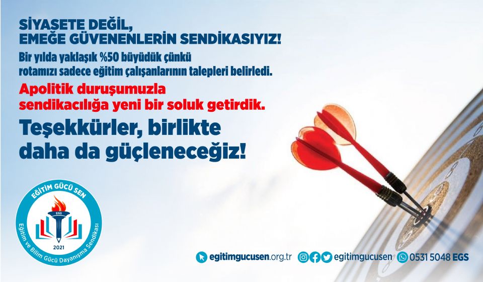 Siyasete Değil, Emeğe Güvenenlerin Sendikasıyız!