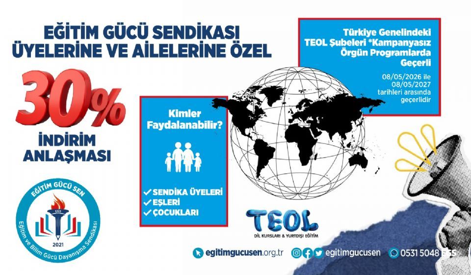 Teol Dil Okulları İle Üyelerimize Özel İndirim Protokolü İmzaladık!