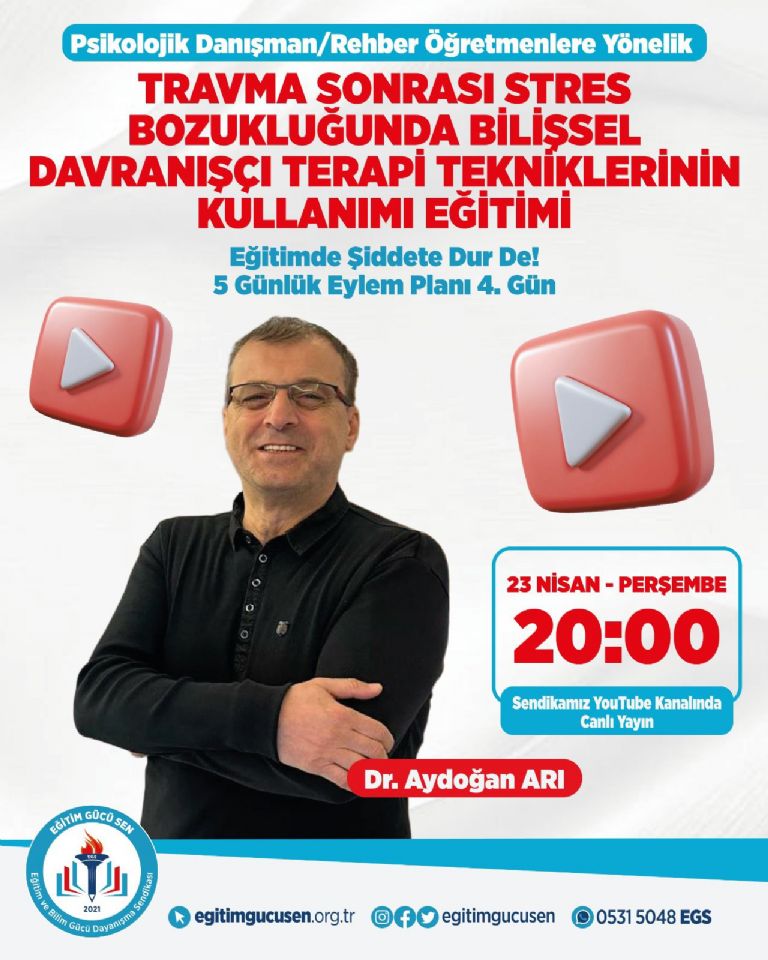 “travma Sonrası Stres Bozukluğunda Bilişsel Davranışçı Terapi Tekniklerinin Kullanımı Eğitimi”