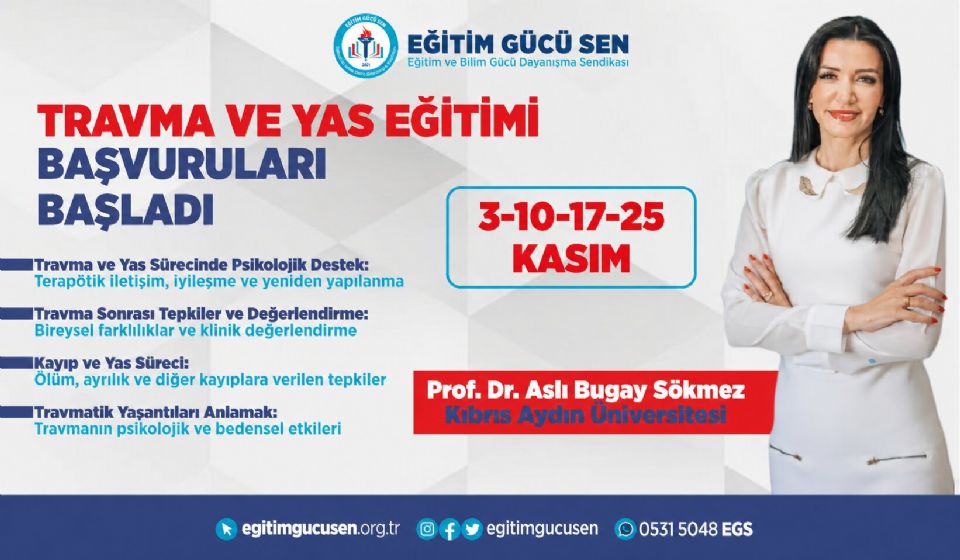 Travma ve Yas Eğitimi Başvuruları Başladı!