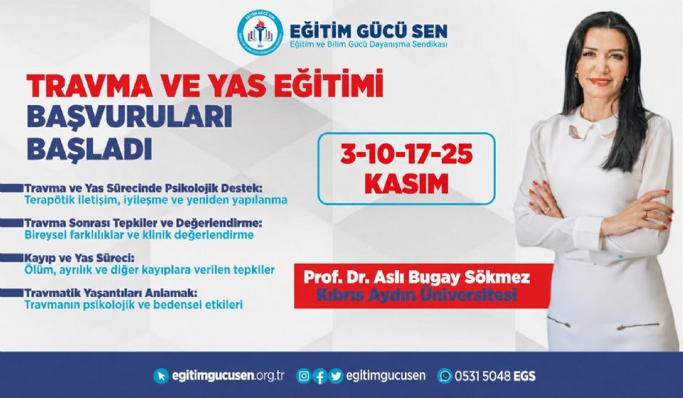Travma Ve Yas Eğitimi Başvuruları Başladı!