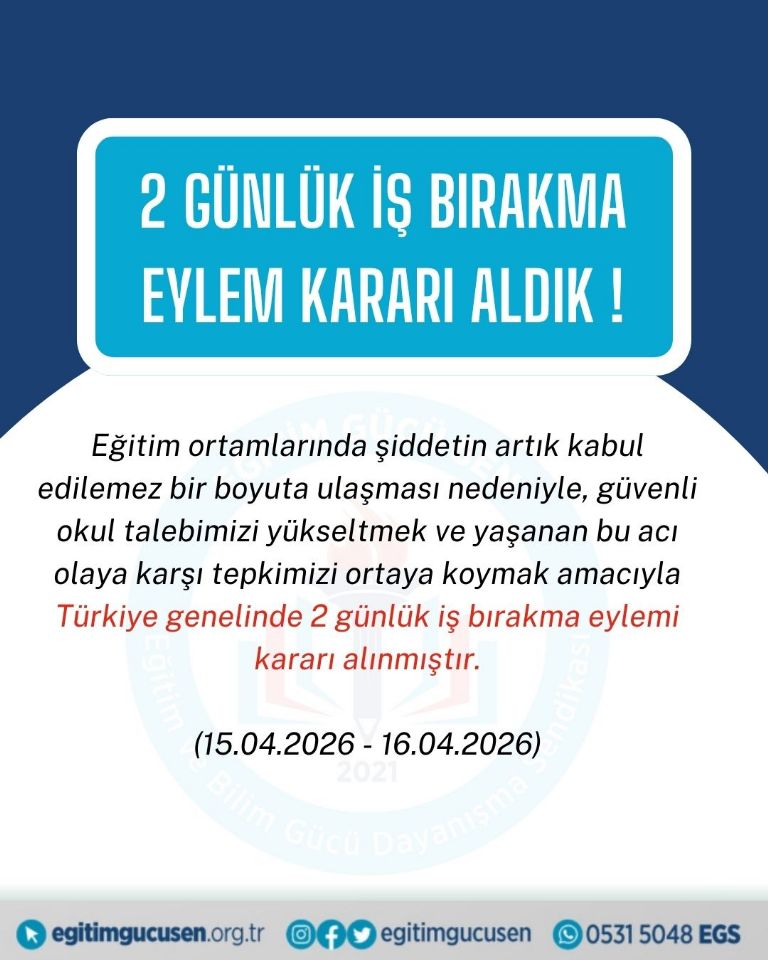 Tüm Üyelerimizi Bu Haklı Ve Hayati Eylemde Birlikte Durmaya Çağırıyoruz.