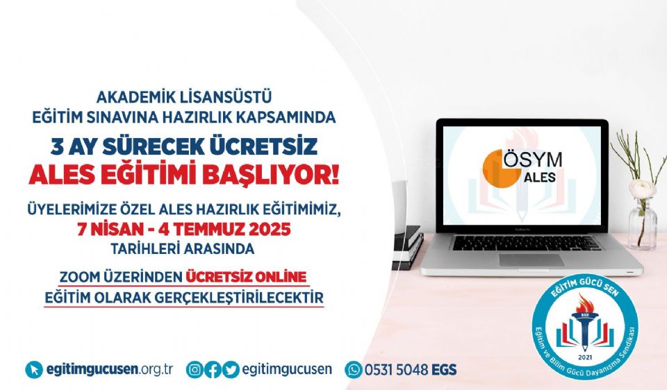 Ücretsiz Akademik Lisansüstü Eğitim Sınavı (ALES) Hazırlık Eğitimi