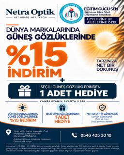 Eğitim Gücü Sen Antalya Şubesi'nden Üyelerimize Özel Optik İndirim Anlaşması!