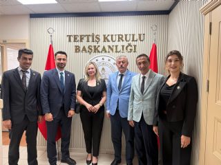 Genel Başkanımız Oğuz Özat Millî Eğitim Bakanlığı Teftiş Kurulu Başkanı Sayın Fethi Fahri Kaya’yı Makamında Ziyaret Etti
