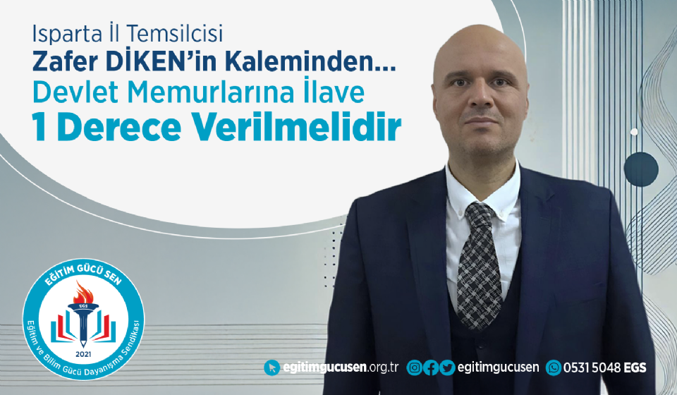 Isparta İl Temsilcimiz Zafer DİKEN'in Kaleminden: 