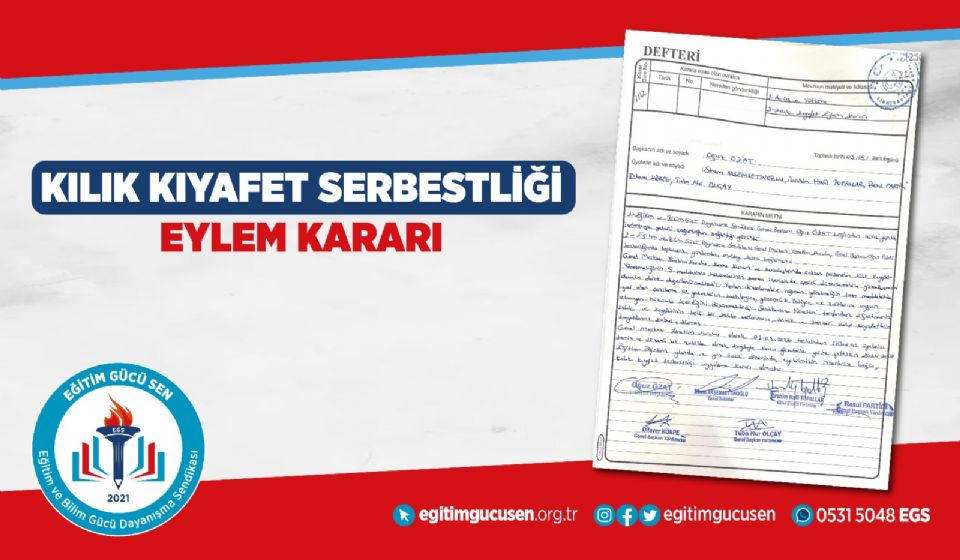 2026-2027 Kılıf Kıyafet Serbestliği Eylem Kararı