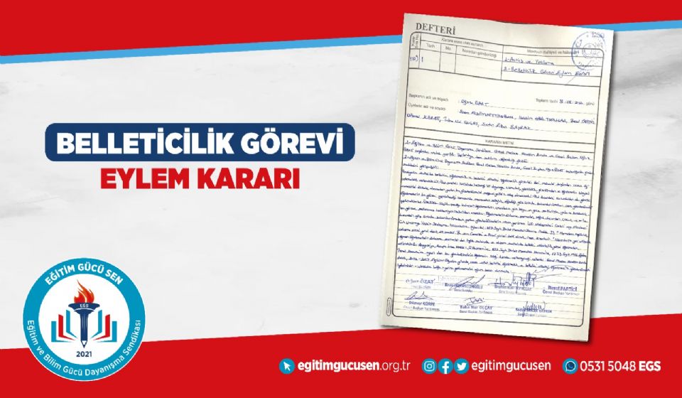 Belleticilik Görevi Eylem Kararı