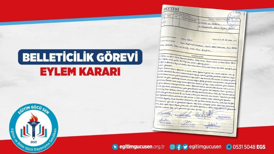 Belleticilik Görevi Eylem Kararı