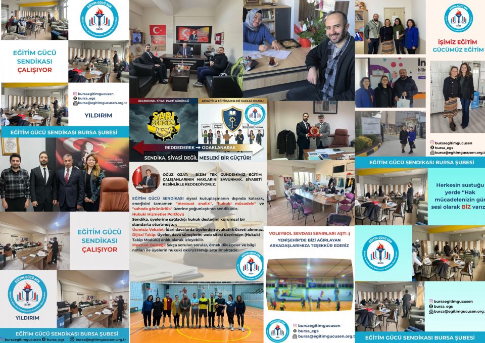 Eğitim Gücü Sendikası Bursa Şubesi'nde Bu Hafta
