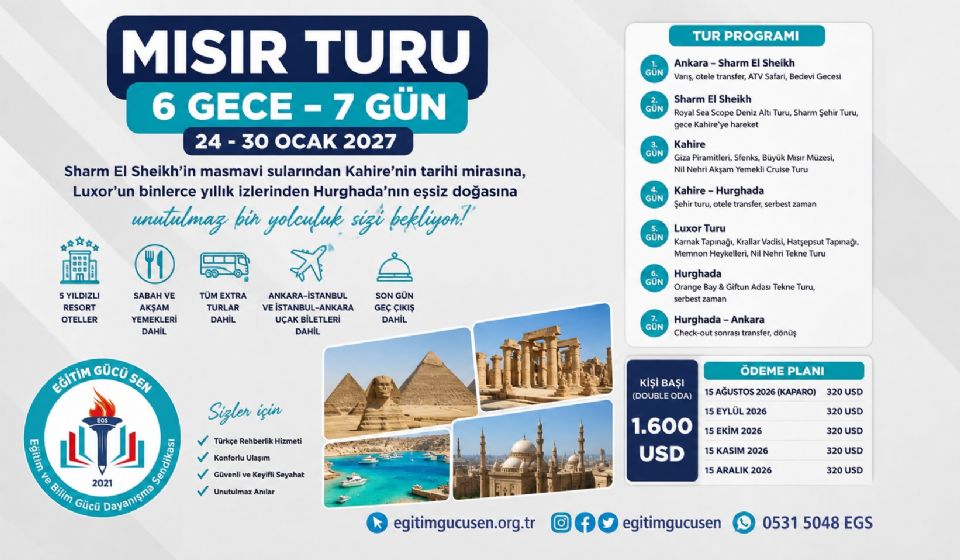 EGS Mısır Turu Başvuruları Başladı!