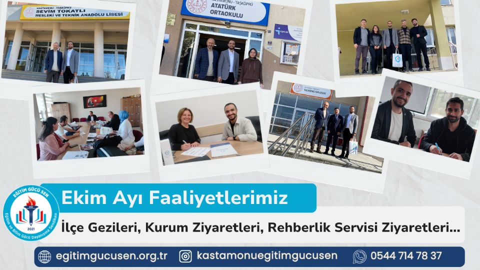 Ekim Ayı Faaliyetlerimiz