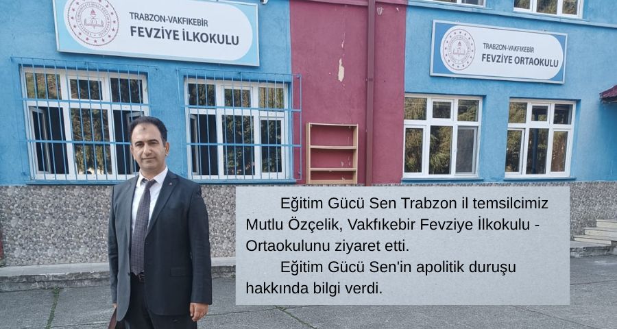 İl Temsilcimiz Mutlu Özçelik'ten Okul Ziyareti